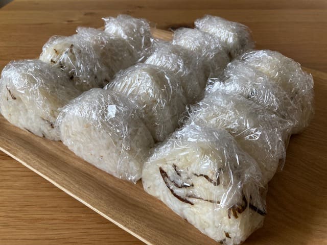完成したおにぎり