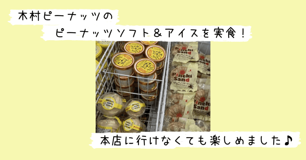 休暇村館山の売店で販売されている木村ピーナッツのアイス