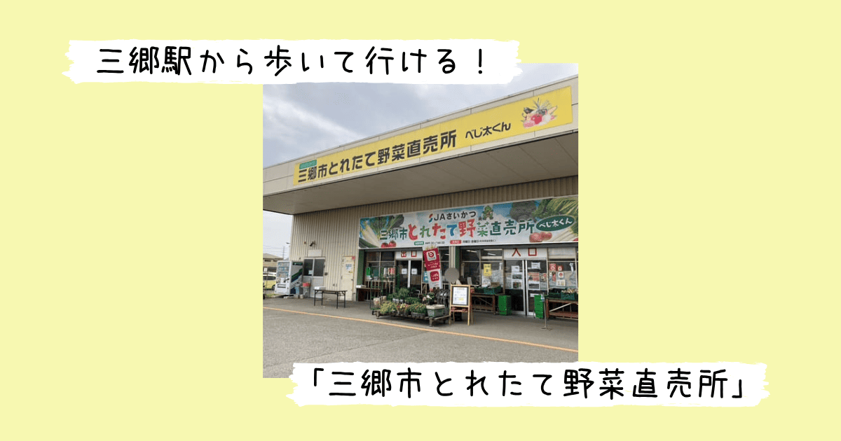 三郷市とれたて野菜直売所の外観