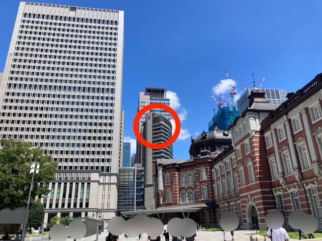 東京駅丸の内北口から見た丸の内ホテル