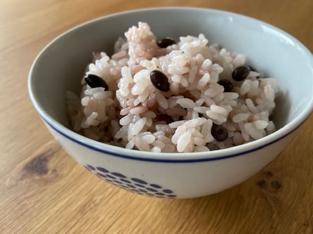 黒千石大豆の豆ご飯